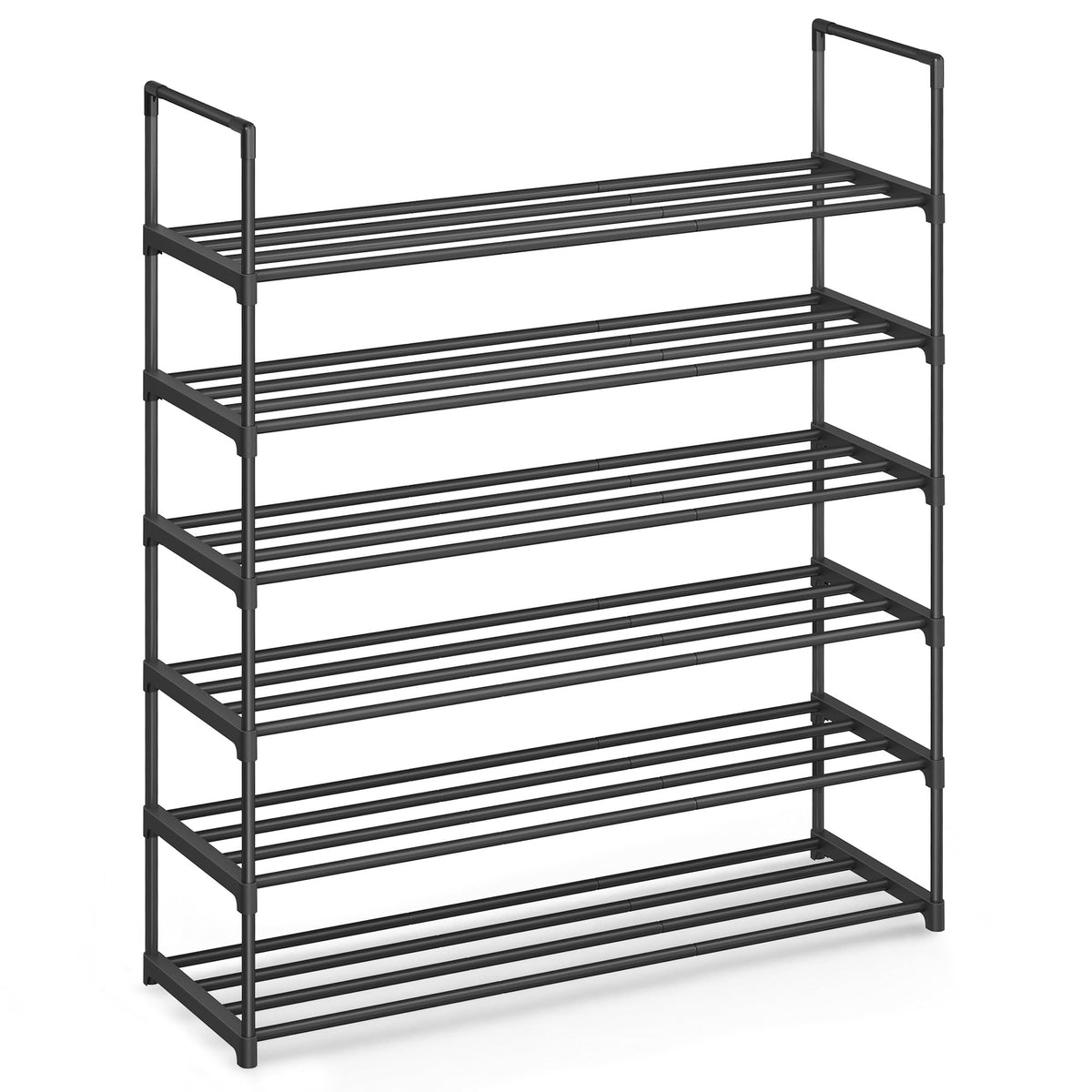 SONGMICS front view full rack showing organized shoes and easy access
