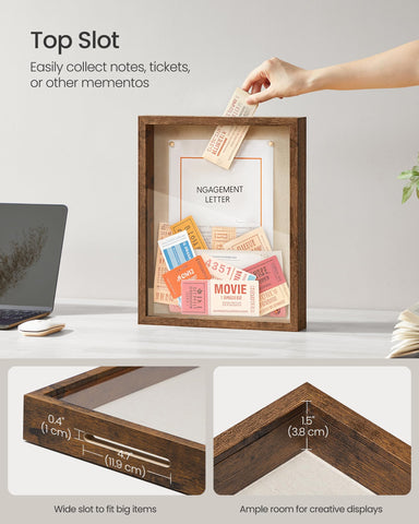 SONGMICS clear glass front demonstrating dust protection and visible presentation