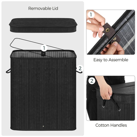 SONGMICS folded flat to show space‑saving storage benefit