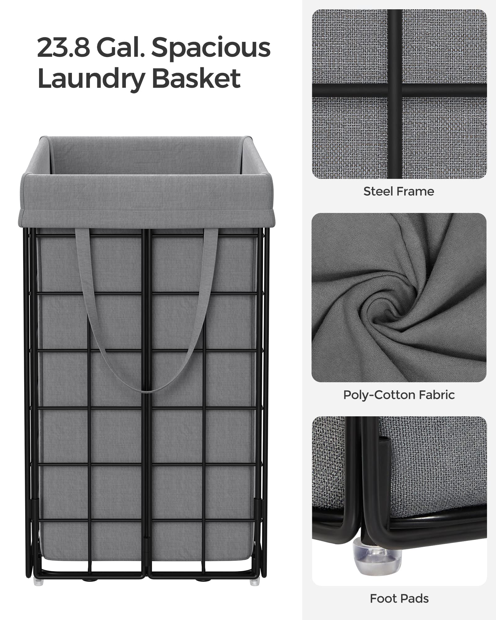 SONGMICS handle and drawstring detail showing convenient carry and privacy benefit