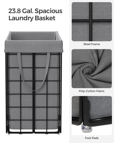 SONGMICS handle and drawstring detail showing convenient carry and privacy benefit