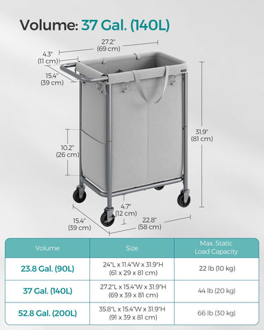 SONGMICS lifestyle shot in bedroom showing neat storage and convenient mobility benefit