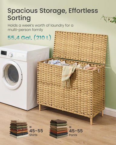 SONGMICS removable poly-cotton liners with handles for easy carrying