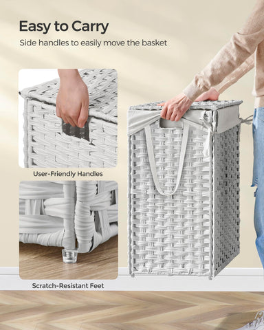 SONGMICS synthetic rattan close-up showing waterproof breathable texture