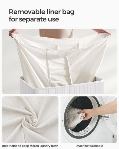 SONGMICS scale comparison with towels showing 39.6-gallon capacity benefit