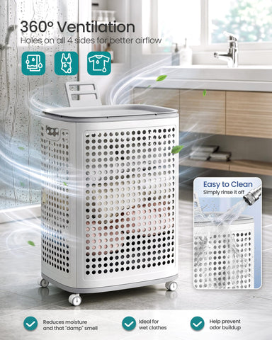 SONGMICS ventilation holes close-up allowing airflow to reduce odors