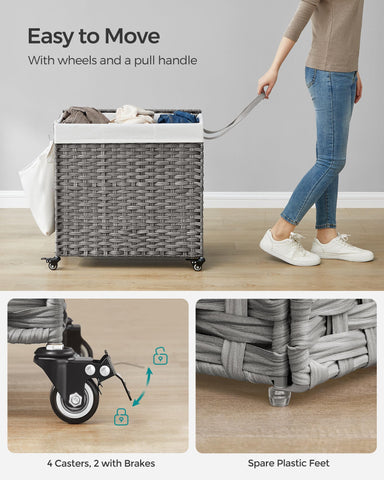 SONGMICS wheel and brake detail for secure mobility benefit