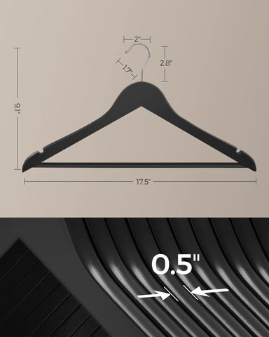 SONGMICS hanger supporting a heavy coat demonstrating strength and durability