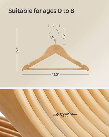 SONGMICS hangers holding baby onesies for wrinkle-free organization
