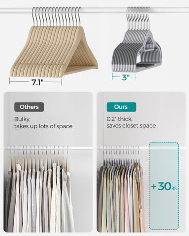 SONGMICS hanger holding heavy coat demonstrating sturdy 11 lb support