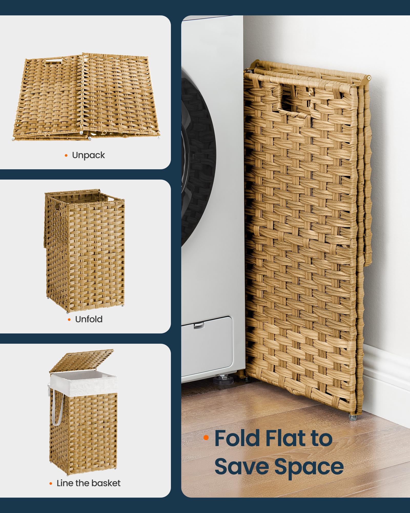 SONGMICS HOME in bathroom corner showing discreet tidy organization benefit
