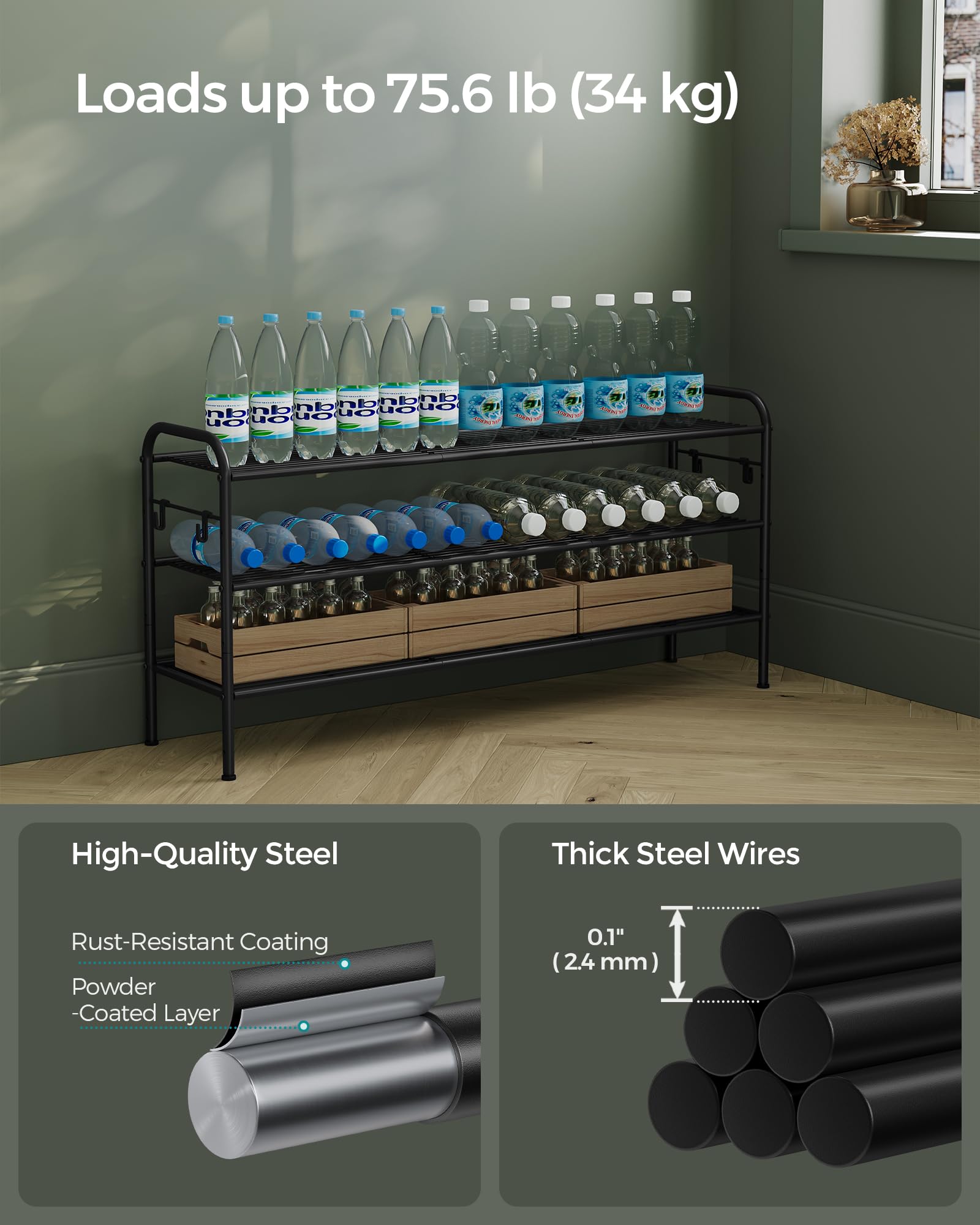 SONGMICS in entryway lifestyle demonstrating organized home entrance