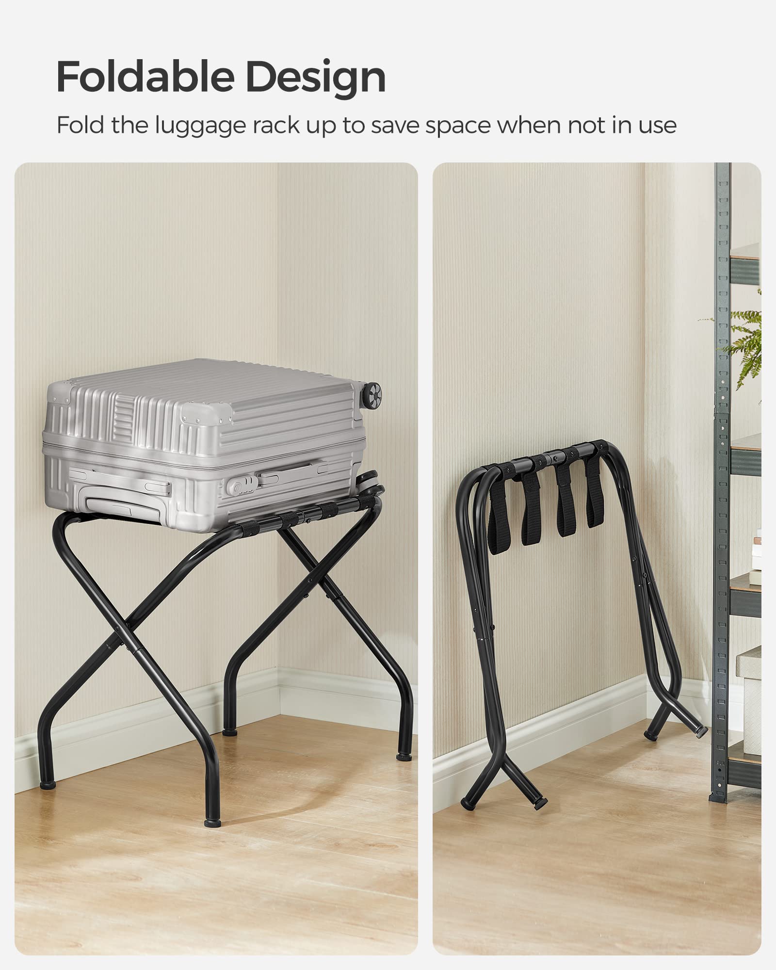 SONGMICS in a styled guest room offering hotel-like packing comfort