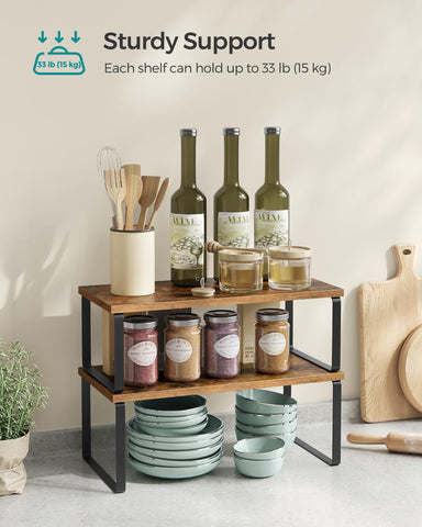 SONGMICS placed in kitchen cabinet with spices, improved visibility benefit