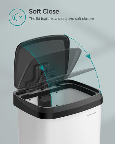 SONGMICS removable inner bin with liner bags for easy cleaning