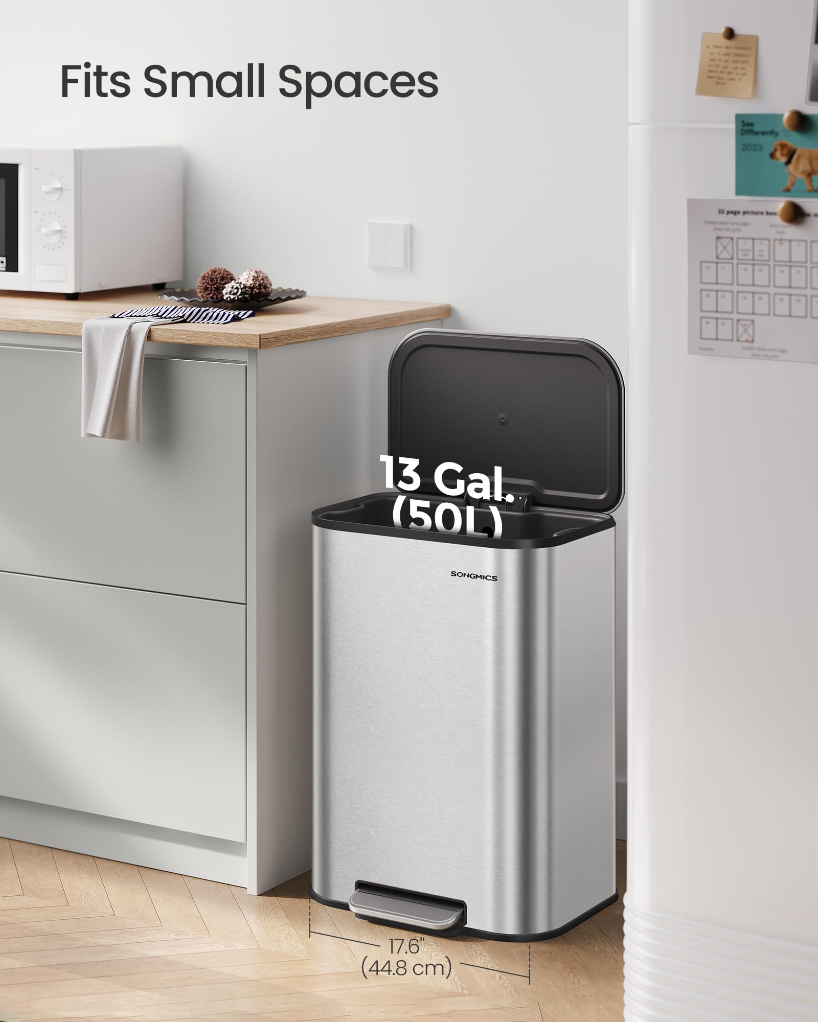 SONGMICS inner bucket removed with handles for easy emptying and neat liners