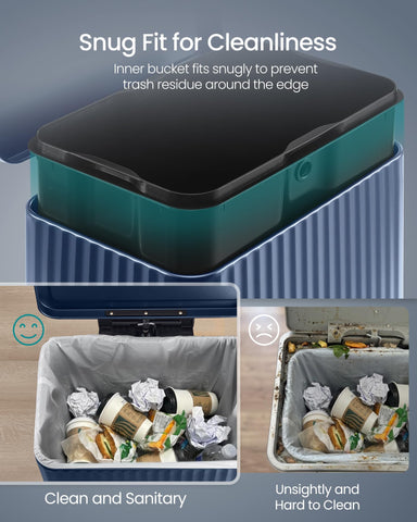 SONGMICS removable inner bucket lifted out for mess-free emptying and liner changes