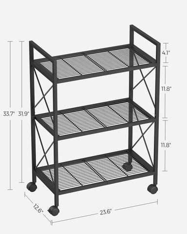 SONGMICS holding kitchen pots and pantry goods to maximize counter space benefit