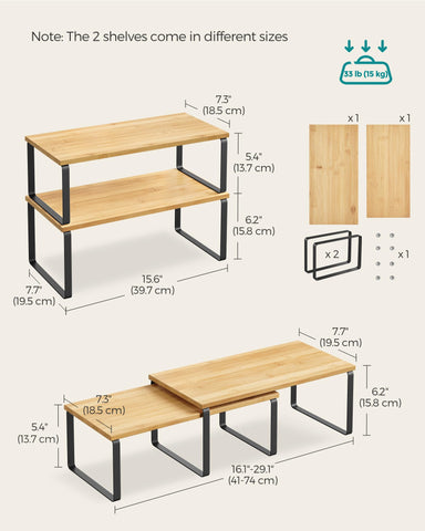 SONGMICS L-shaped arrangement using corner space to maximize storage