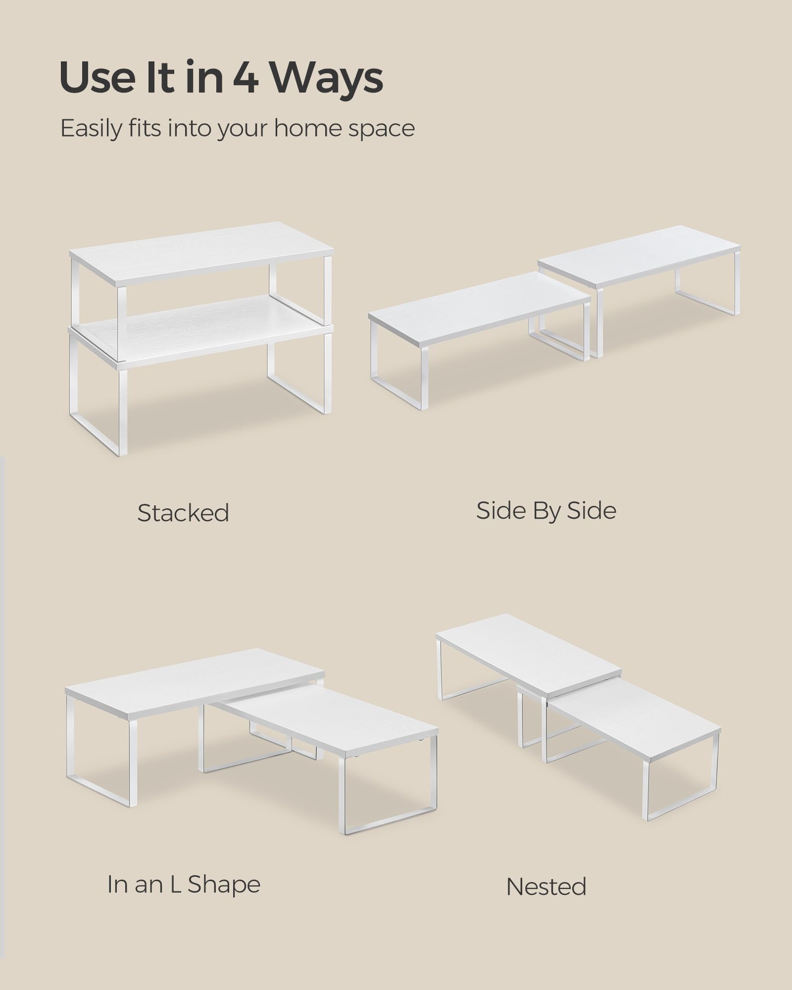 SONGMICS label and parts laid out for simple assembly guidance