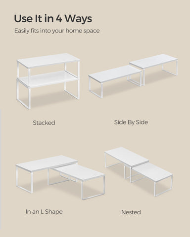 SONGMICS label and parts laid out for simple assembly guidance