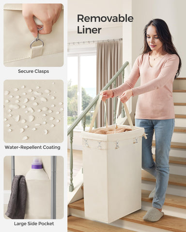 SONGMICS caster wheels and brakes enabling secure, effortless mobility