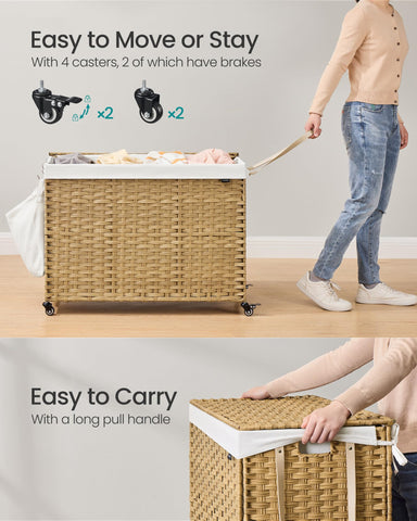 SONGMICS side pocket storing socks and small items for organized laundry