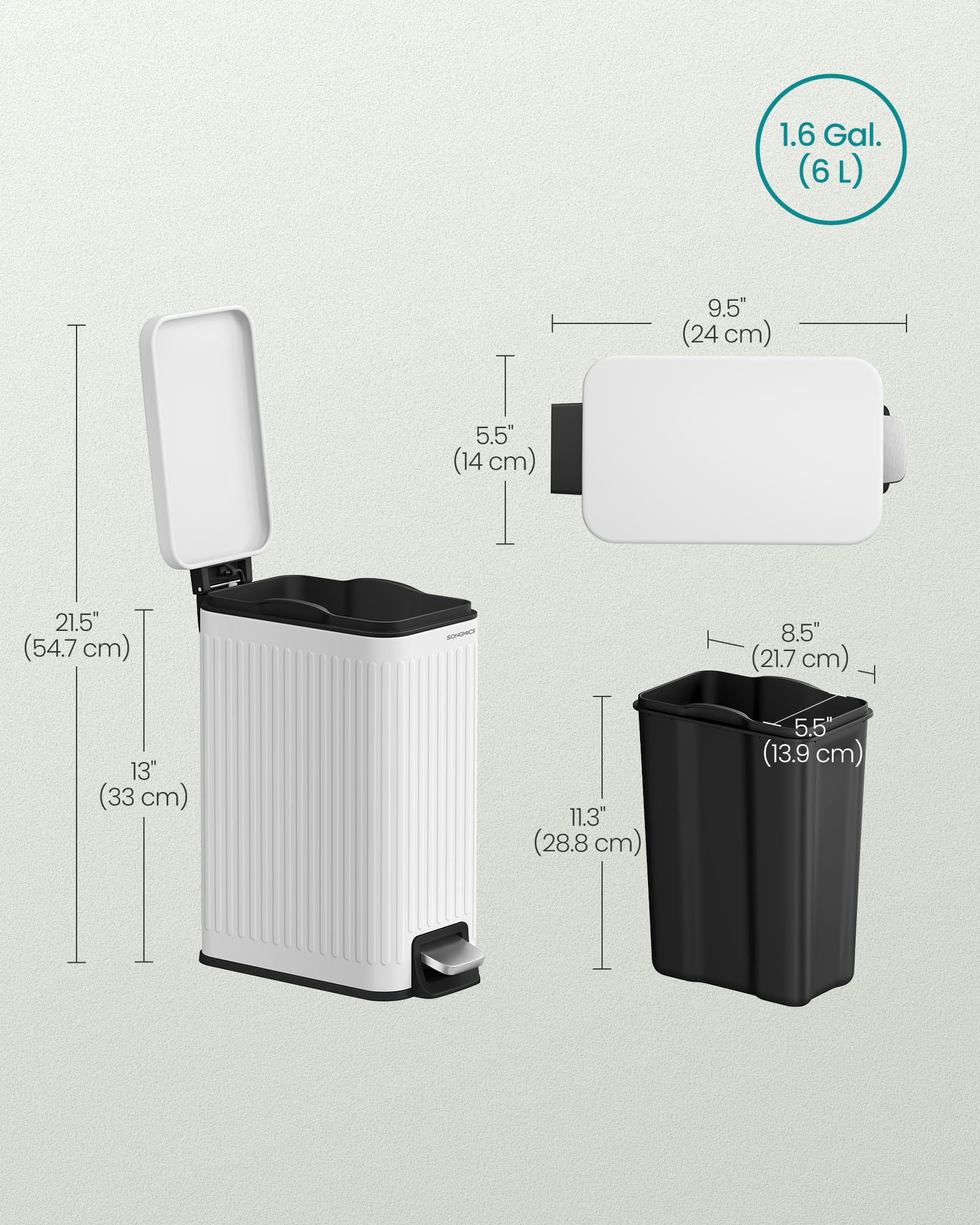 SONGMICS in bathroom setting showing coordinated style and practical use