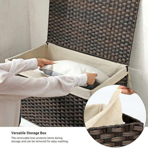 SONGMICS lifestyle bedroom setting demonstrating decorative home storage