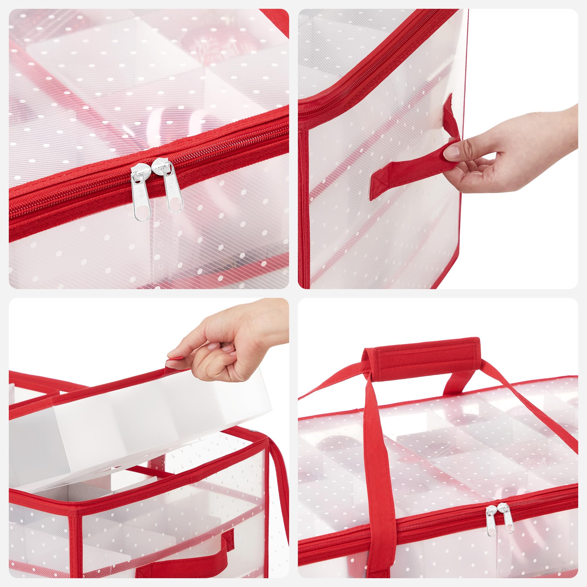 SONGMICS lifestyle scene of holiday decorating using organized trays