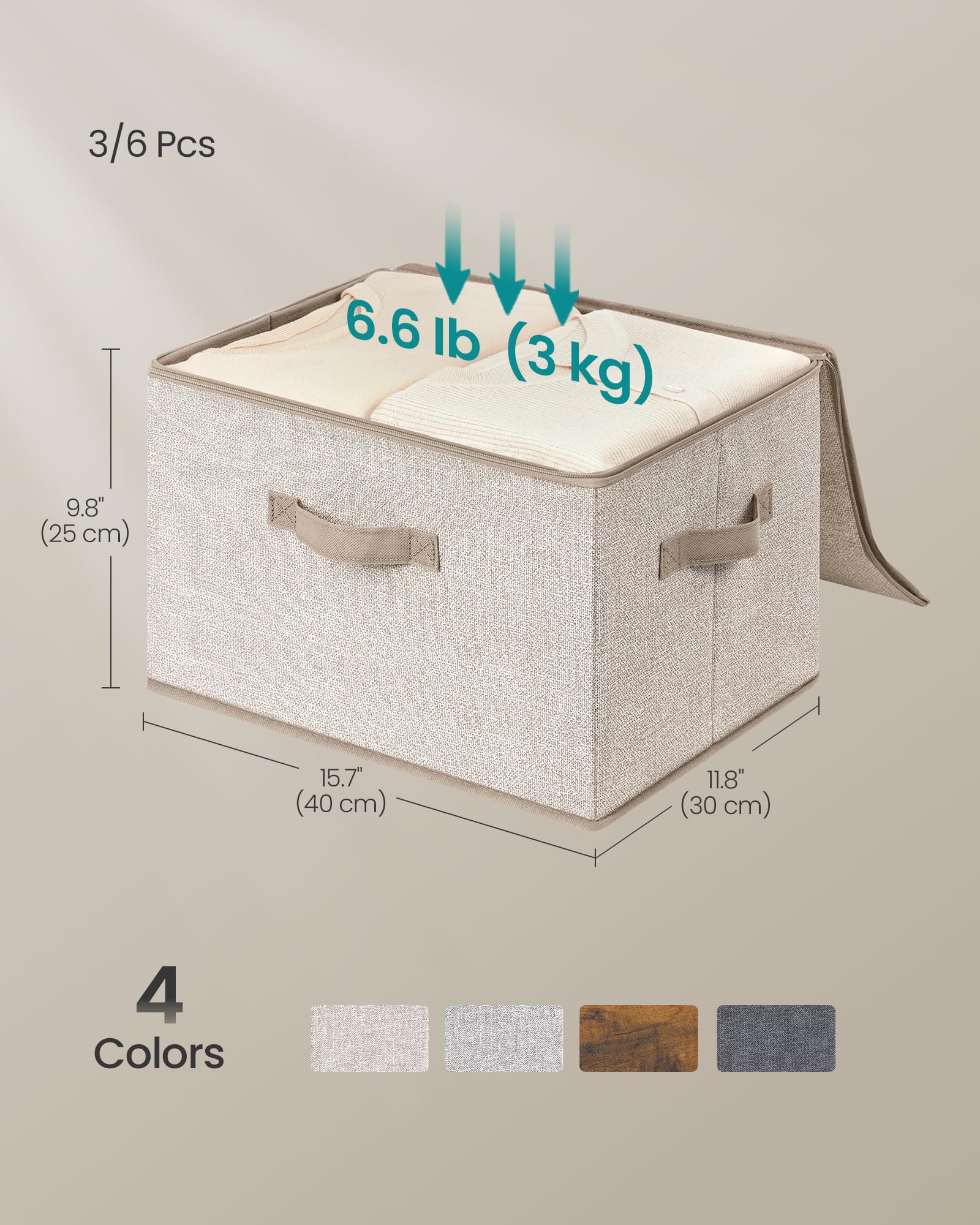 SONGMICS storage bin in living room styled with decor showing neat home styling benefit