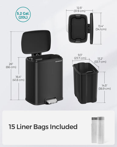 SONGMICS placed in a small kitchen corner showing compact footprint and modern style