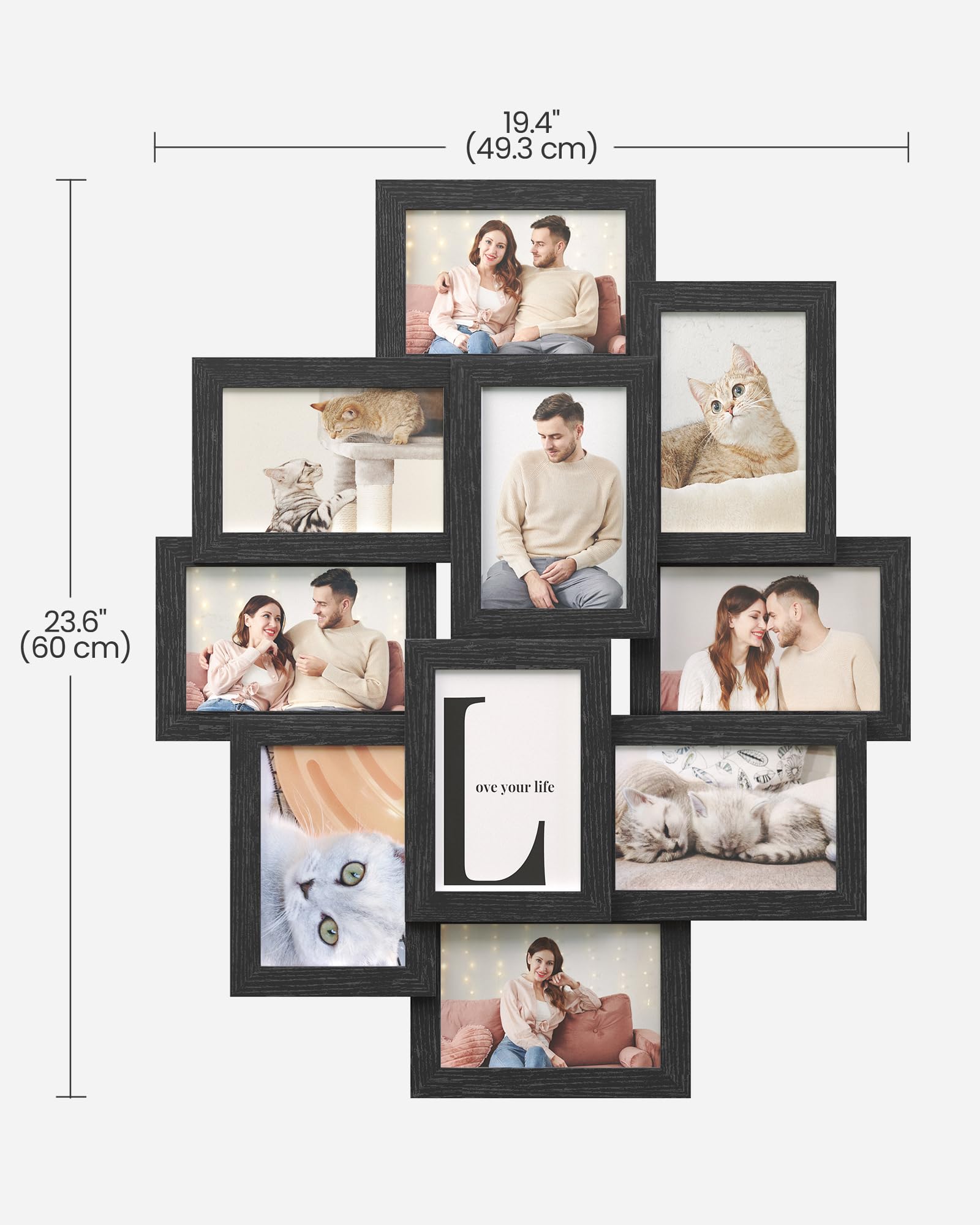 SONGMICS lifestyle wall display in living room adding personal warmth