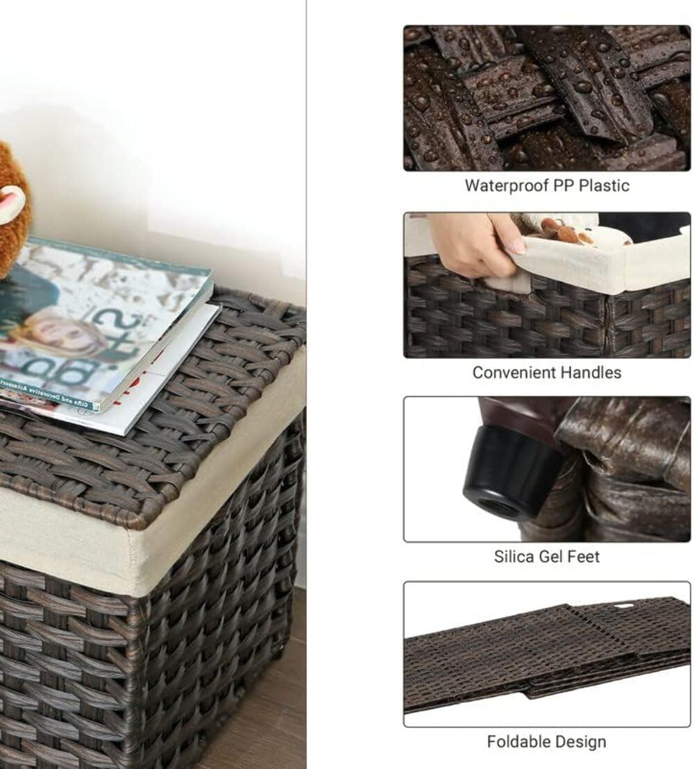 SONGMICS removable polycotton liner detail for easy washing and durability