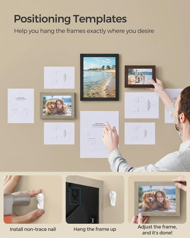 SONGMICS gallery wall in a living room demonstrating cohesive decor benefit