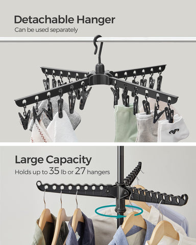 SONGMICS lower tier clip detail securing socks and small garments