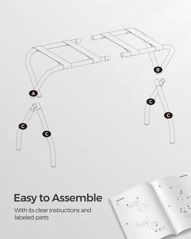 SONGMICS adjustable foot detail protecting floor benefit: prevents scratches