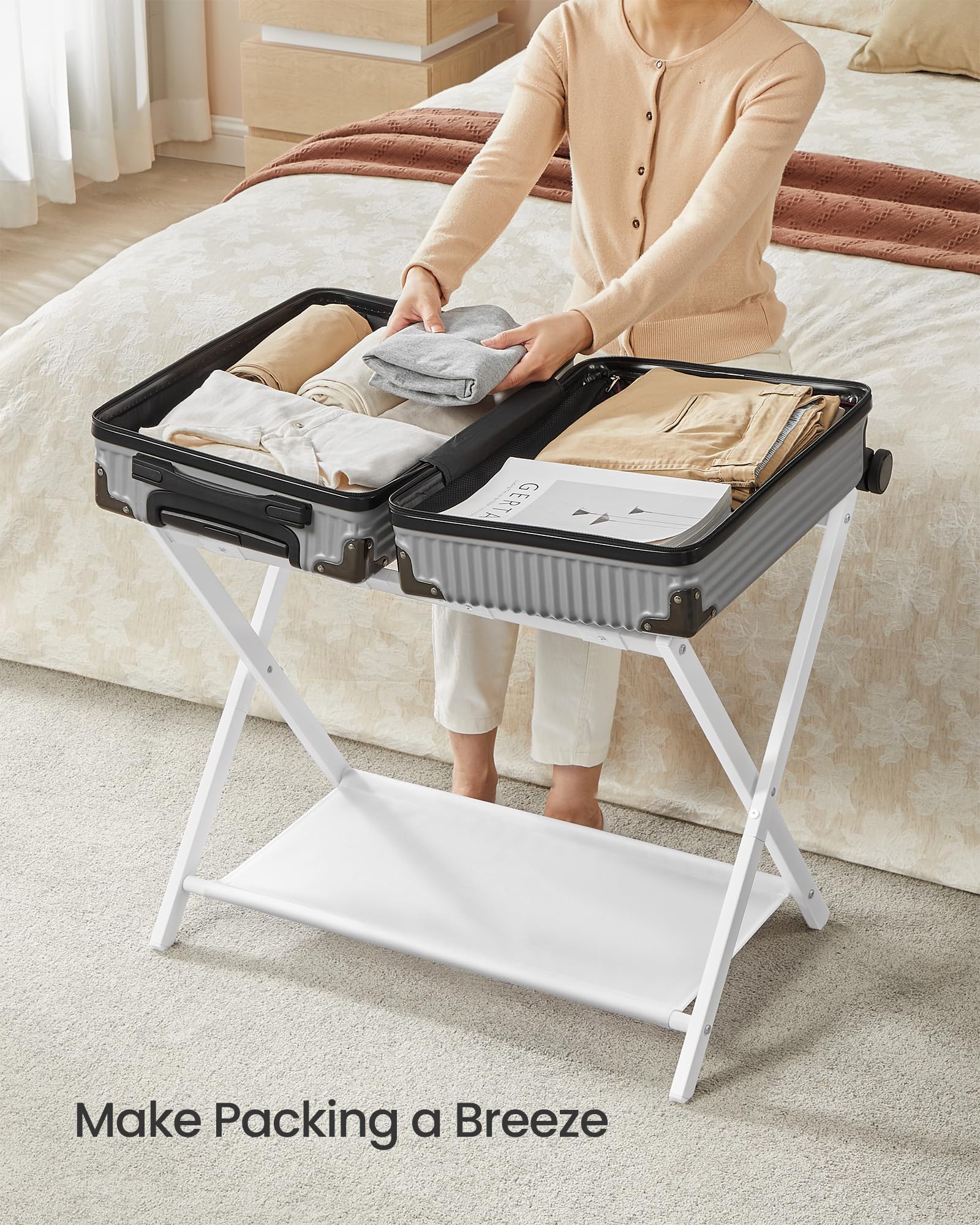 SONGMICS rubber feet protecting floor and preventing slips while in use