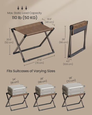 SONGMICS steel frame and plastic feet protecting floor with reliable support
