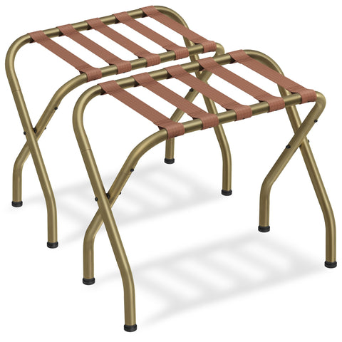 SONGMICS luggage rack front view showing sturdy steel frame and guest convenience