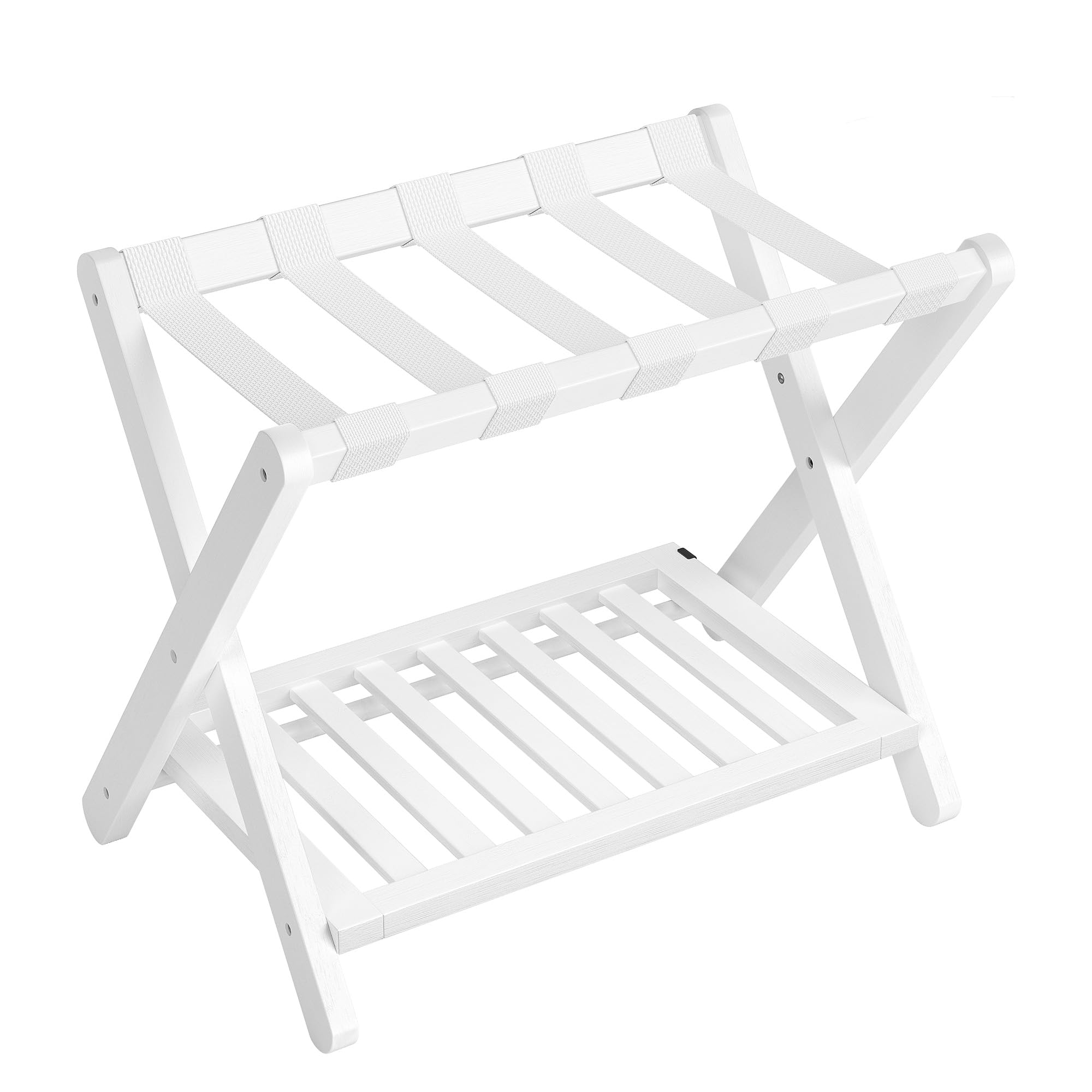 SONGMICS luggage rack front view showing stable top support and clean design