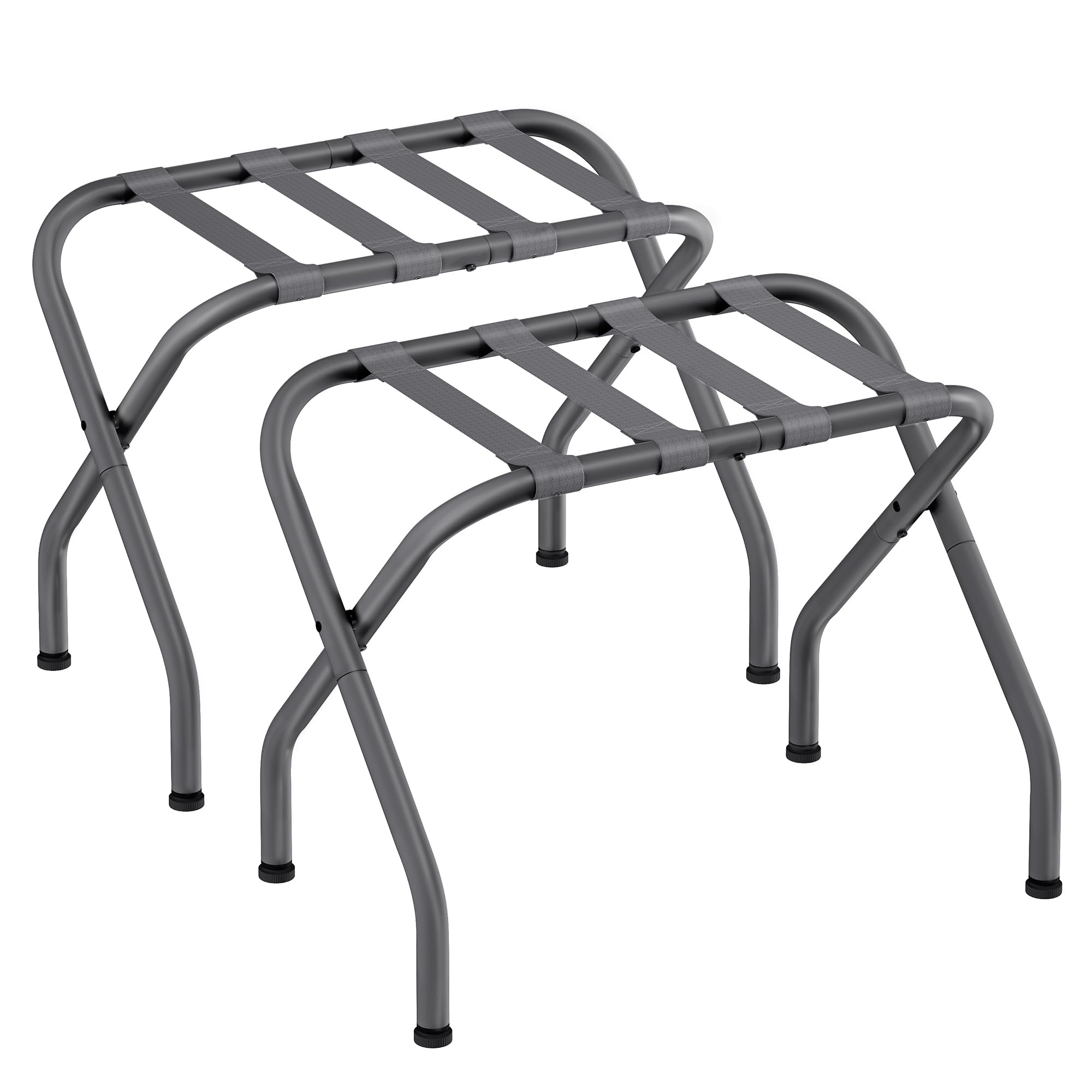 SONGMICS front view of rack showing sturdy steel frame and clean design benefit: easy access
