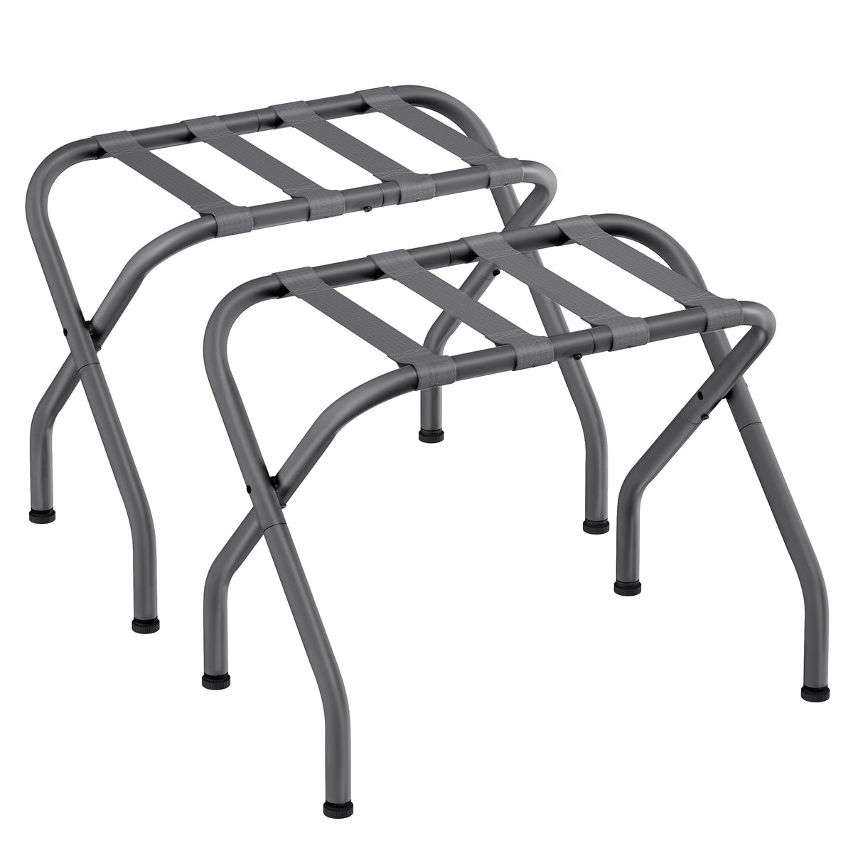 SONGMICS front view of rack showing sturdy steel frame and clean design benefit: easy access