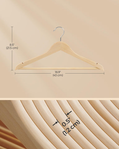 SONGMICS hanger holding a jacket to show sturdy weight support