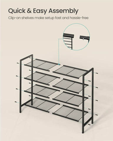 SONGMICS used as plant and shoe display showing versatile storage benefit