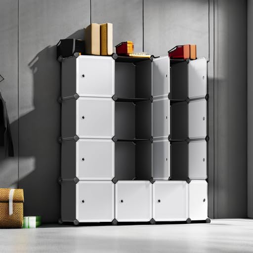 SONGMICS open cube showing folded clothes and boxes for easy access and visible organization