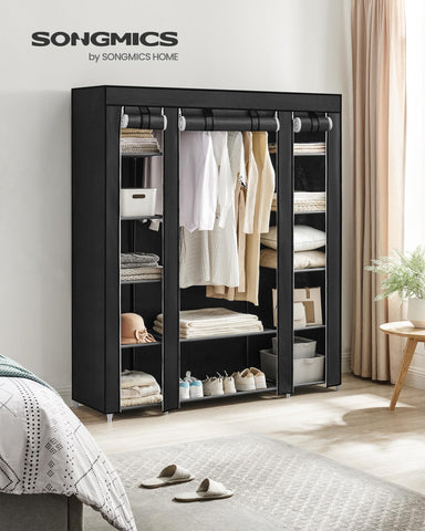 SONGMICS open roll-up door showing easy access and neat organization