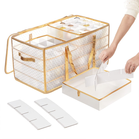 SONGMICS ornaments stored in compartments protecting fragile decorations