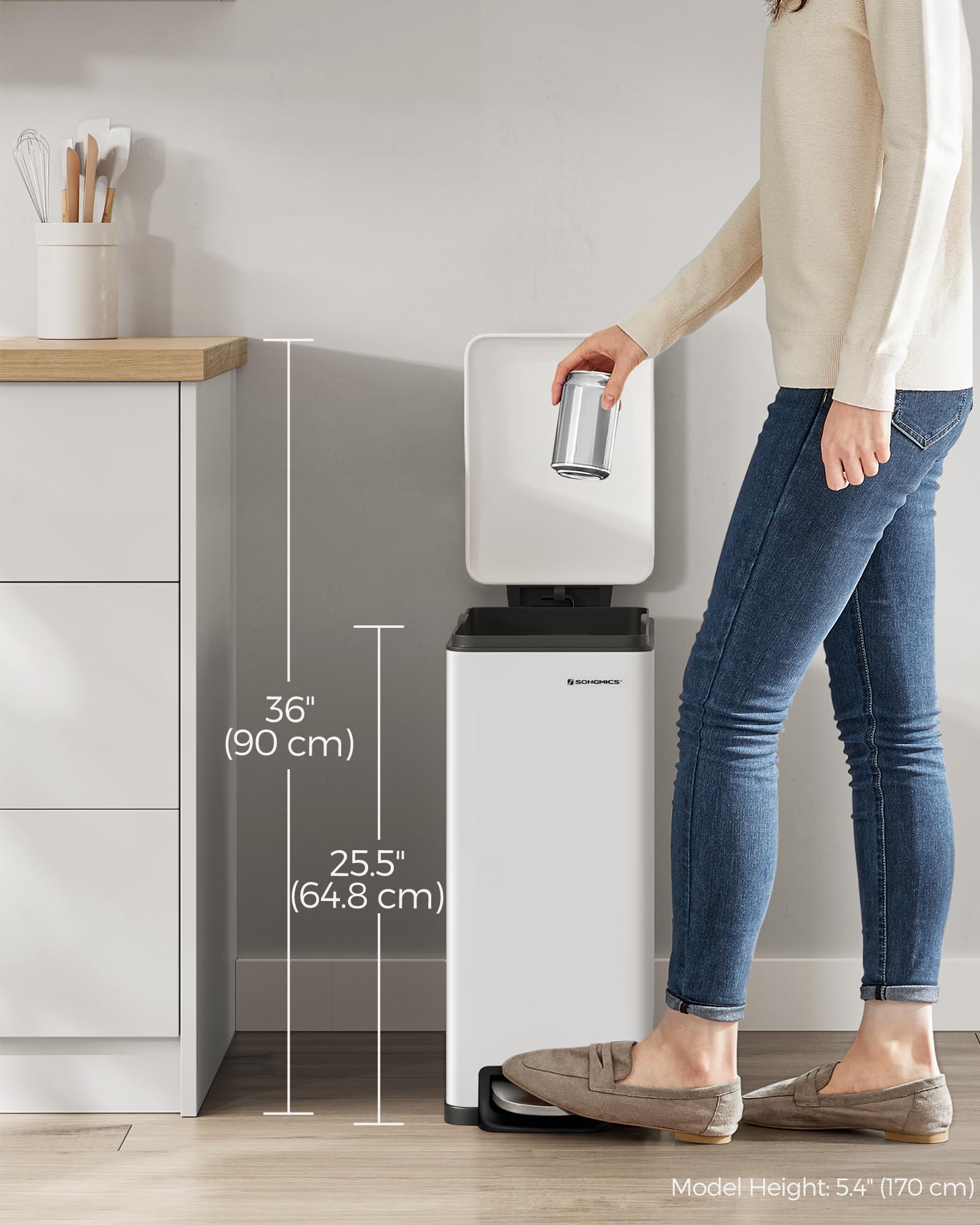 SONGMICS product with 15 liners and label, ready-to-use convenience benefit