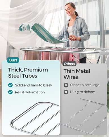 SONGMICS on a patio with laundry shows outdoor-ready, convenient use